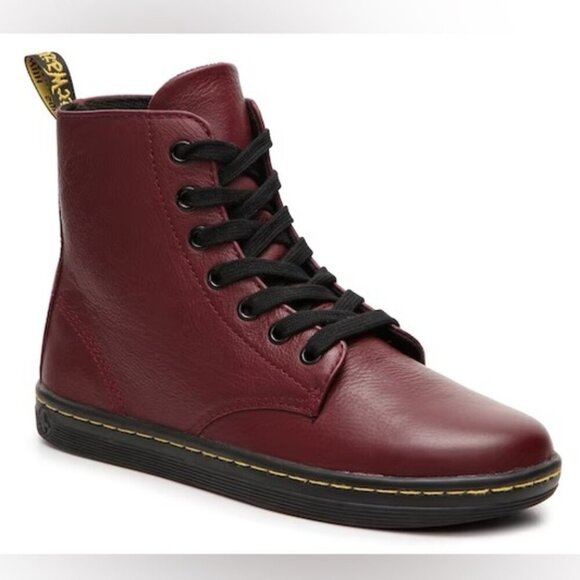 Dr.Martens Leyton Shoes Burgundy Red Size 5 - Picture 3 of 12